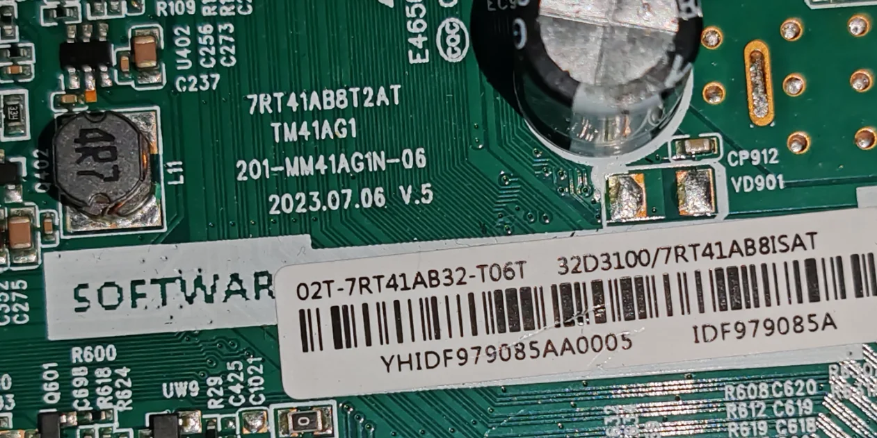 7RT41AB8T2AT TM41AG1 201-MM41AG1N-06 اللوحة الأم للتلفزيون LED ، الصورة المادية ، تم اختبارها جيدًا لـ 32D2100 30--34V 600ma #4