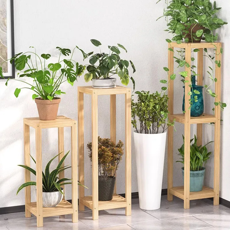 

Square Display Plant Shelves Single Narrow Mid Century Nordic Plant Stand Straight Garden Soporte Para Plantas Home Decoration