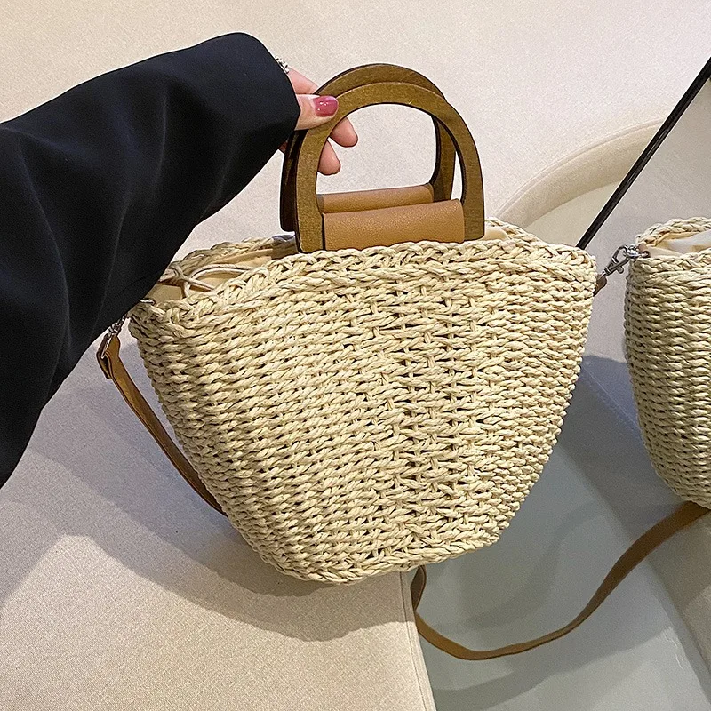 

Straw Knitting Hand Bags for Women Fashion Grace Casual Tote Bag Versatile String Shoulder Bags Crossbody Bags for Women Bolsa