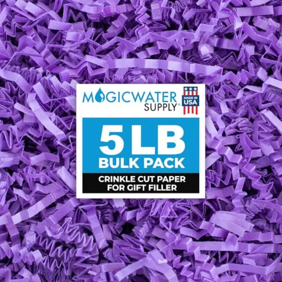 

Бумага MagicWater Crinkle Cut для подарочных корзин - Идеально подходит для наполнения корзин, подарочных коробок, подарков для подружек невесты