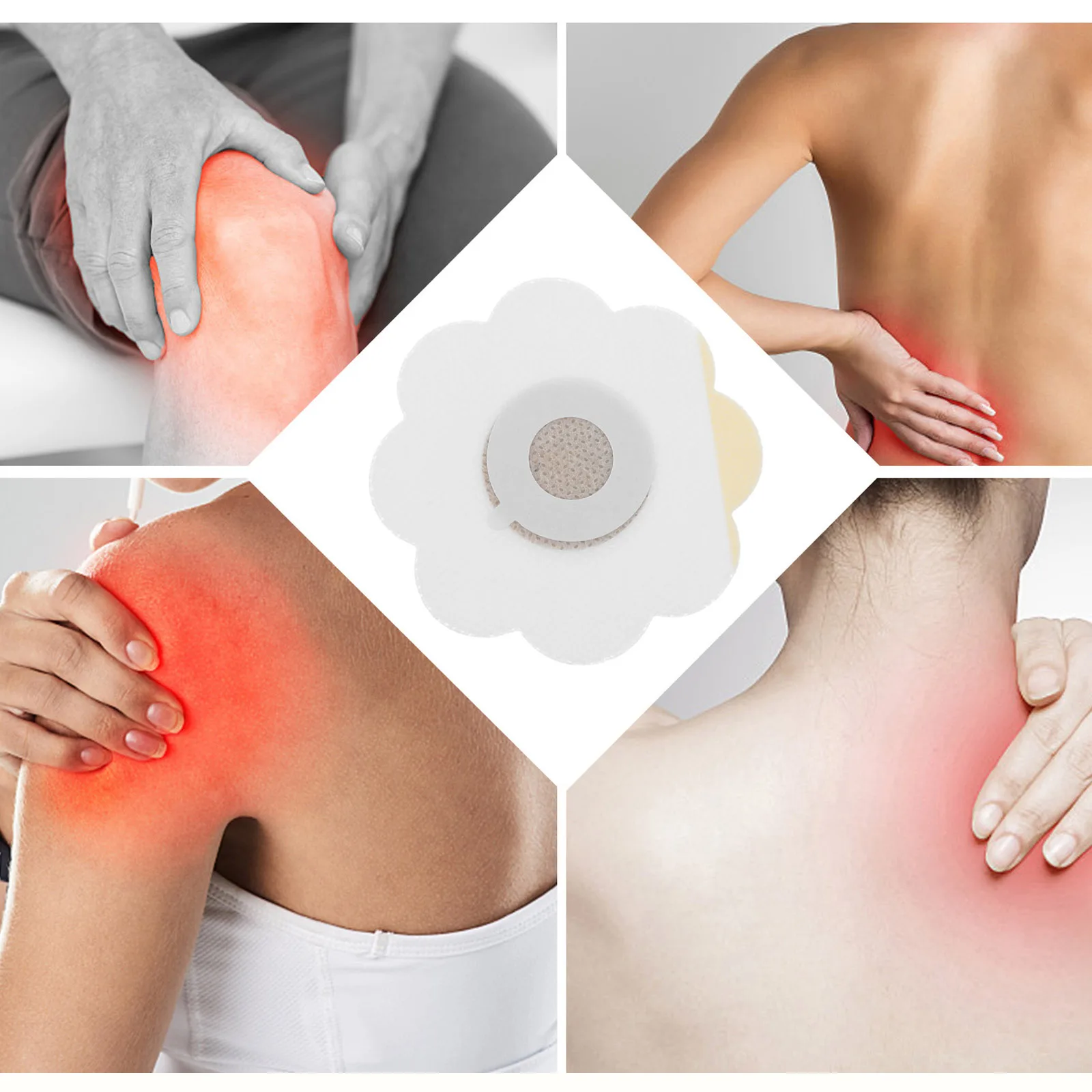 

10Pcs Portable Moxibustion Box Pastes Flower Shape Self-Adhesive Patches Heat Insulation Fixing Stickers Fixing Stickers