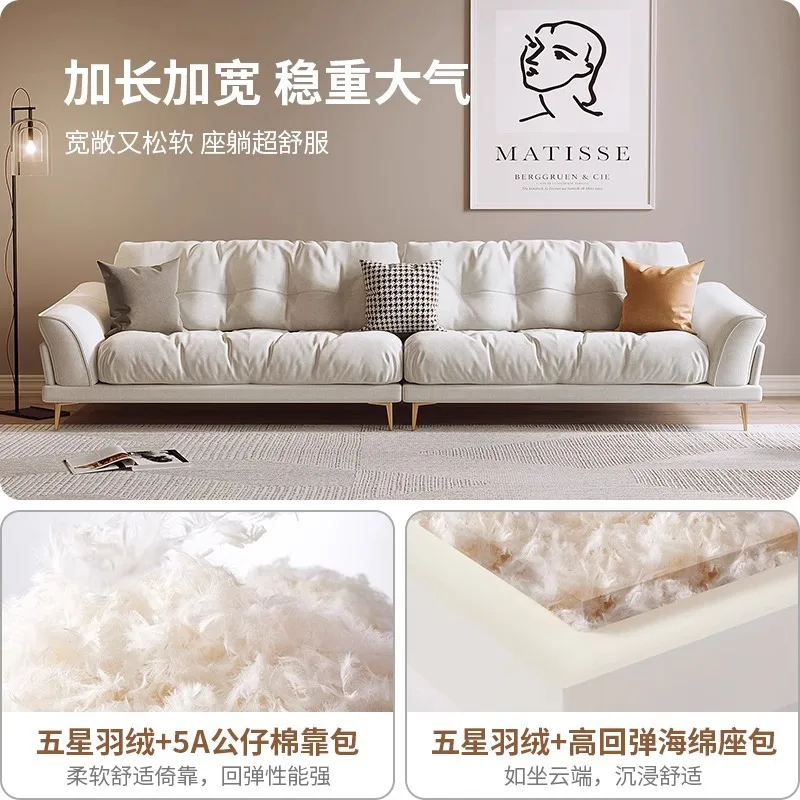 

Кремовый ветровой светильник, роскошный диван Baxter Cloud, прямой ряд, диван для маленькой квартиры, технологический тканевый диван