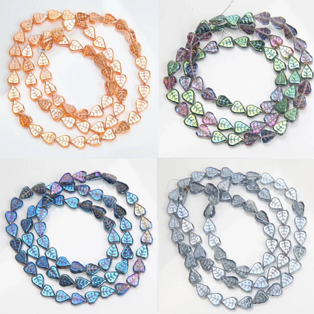 1 Strand 65PCS 8*10mm Shiny Lobular AB Color Glass Spacer Beads Pendant  Necklace for Jewelry Making Bracelets DIY Accessories