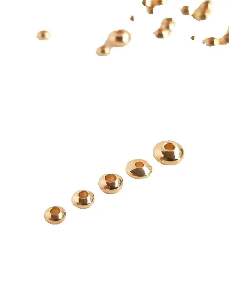 

14K plated gold Color DIY bracelet abacus bead diameter 3/4/5/6mm separator bead