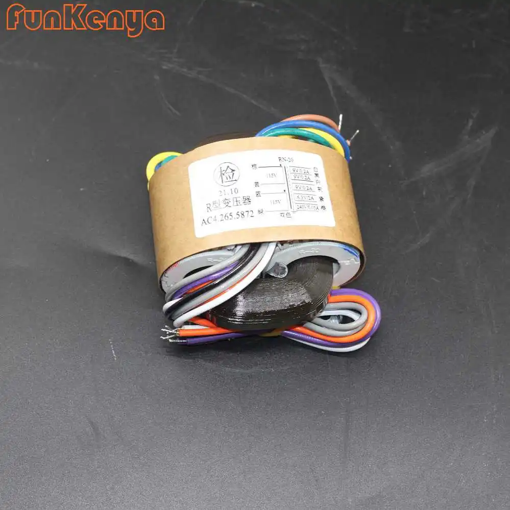 

R Type DIY Amplifier Transformer Copper Wire Audio 30W Trasnformer 9VX3 0.2A 6.3V 2A DIY Amp