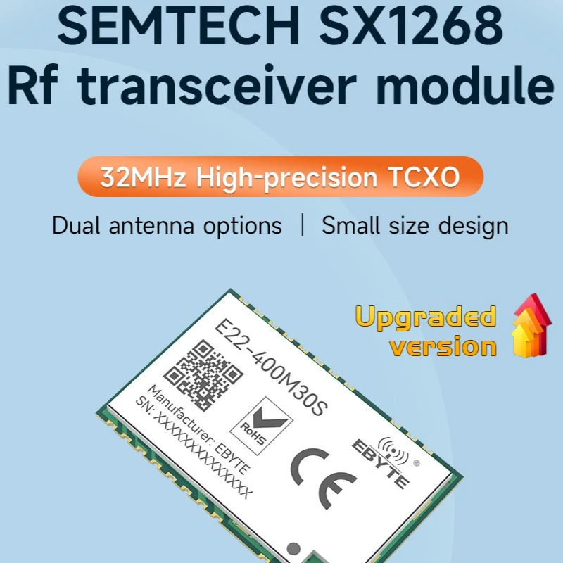 10pcs-lot-433mhz-sx1268-lora-wireless-rf-transceiver-module-cdsenet-e22-400m30s-30dbm-high-precision-tcxo-smd-stamp-hole