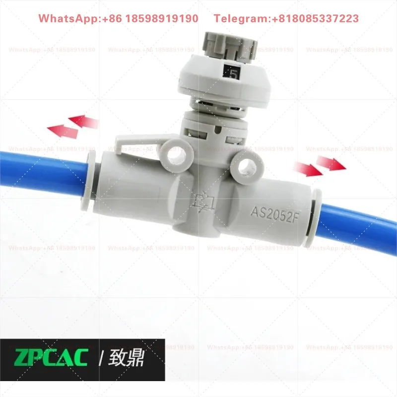10pcs   AS2052FS-06/1002/2002/3002-03/04/08/12  Pipeline speed control valve with graduated throttle valve