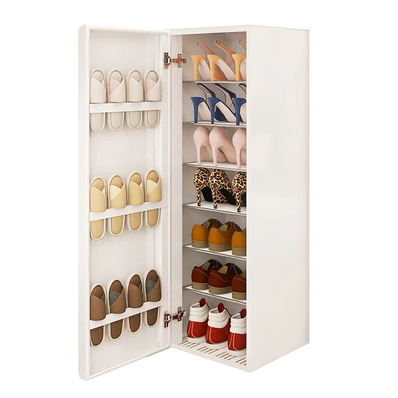 Shoe cabinet, home staircase, Chinese style simple storage artifact, space saving shoe rack