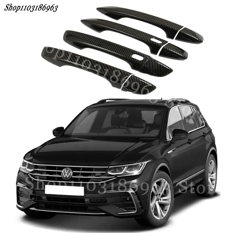 

Gloss Black Door Handle Cover Sticker Trim For Volkswagen Touareg MK2 17-21 car Sticker Car-Styling Accessories Cover Auto Parts