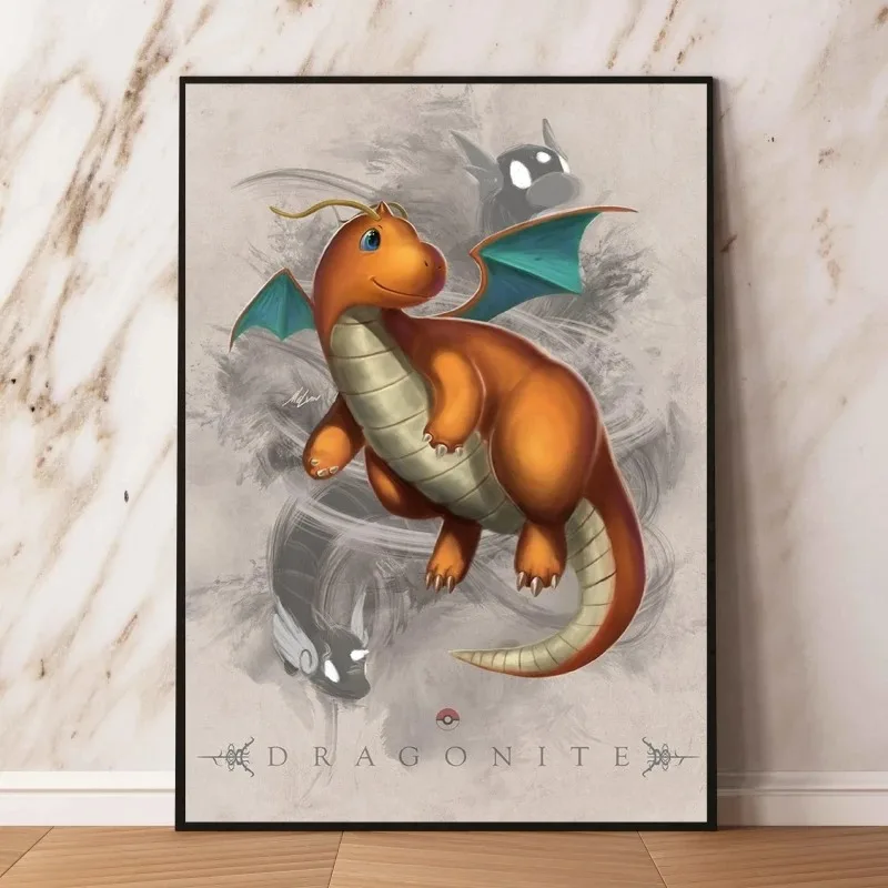 Canvas Art Walls Painting Pokemon Pikachu Poster Home Modern Living Room Hanging Kid Action Figures Cartoon Character Picture