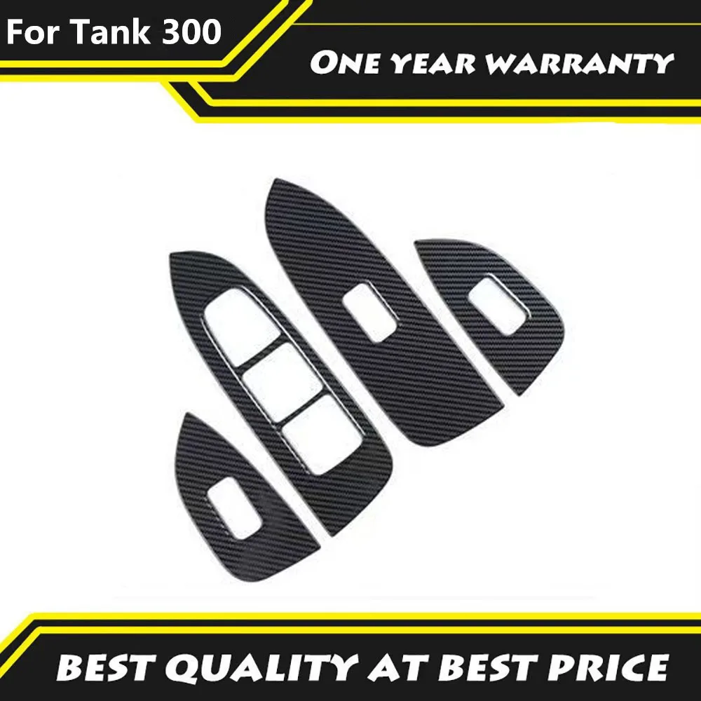 

Fit For Tank 300 2023 2024 Glass lift panel modified with sequins Weipai WEY door handle stainless steel interior ﻿