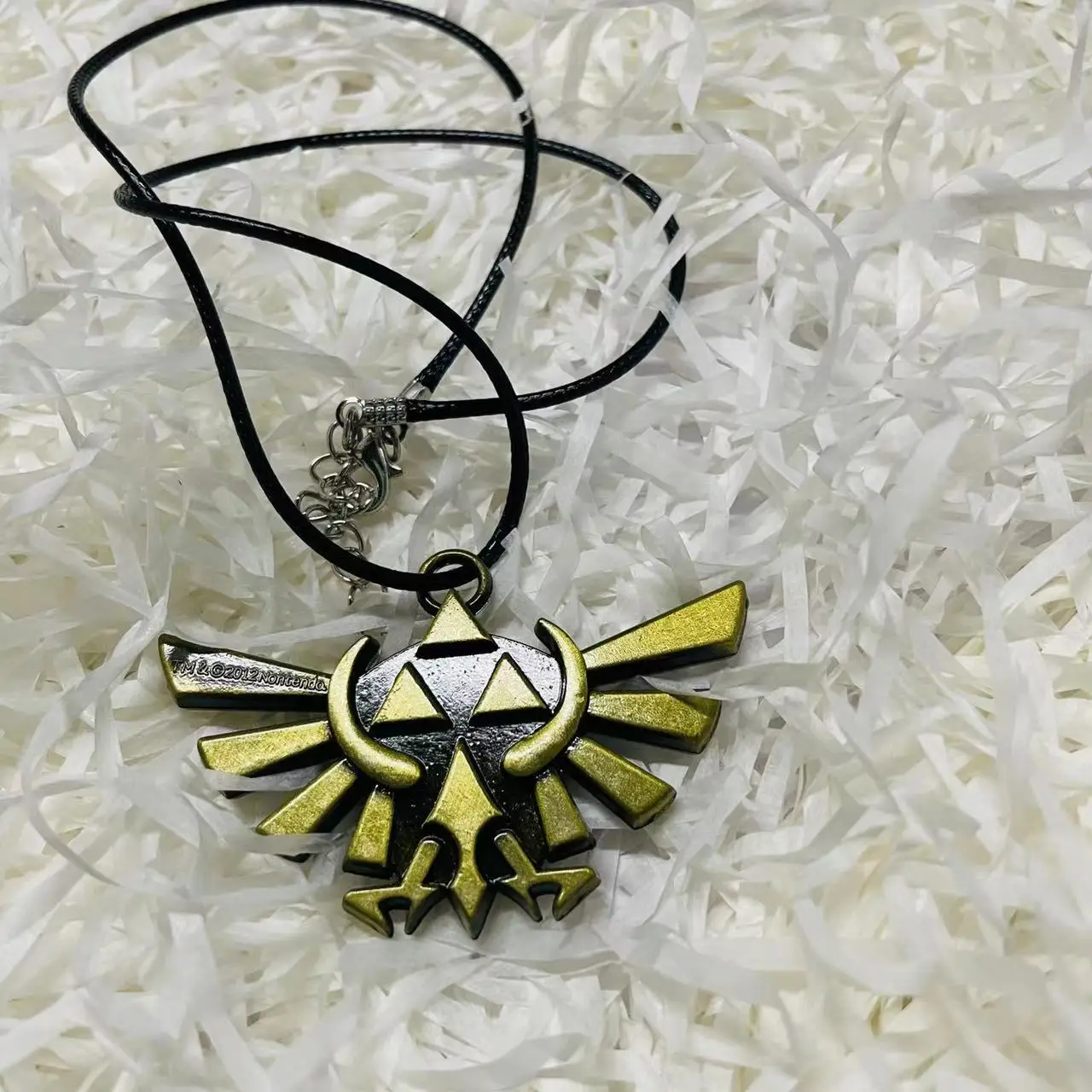 With Free Gift Sack Triangle Shape Pendant Necklace Halloween Cosplay Props Carnival Gift PU Leather Rope Necklace