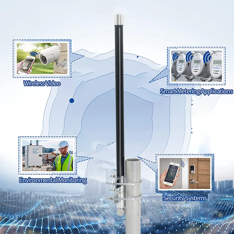 55cm 868Mhz 915Mhz Lora FRP Helium Hotspot Miner Amplifier Antenna Waterproof Outdoor Omni WiFi Fiberglass Aerial With N male