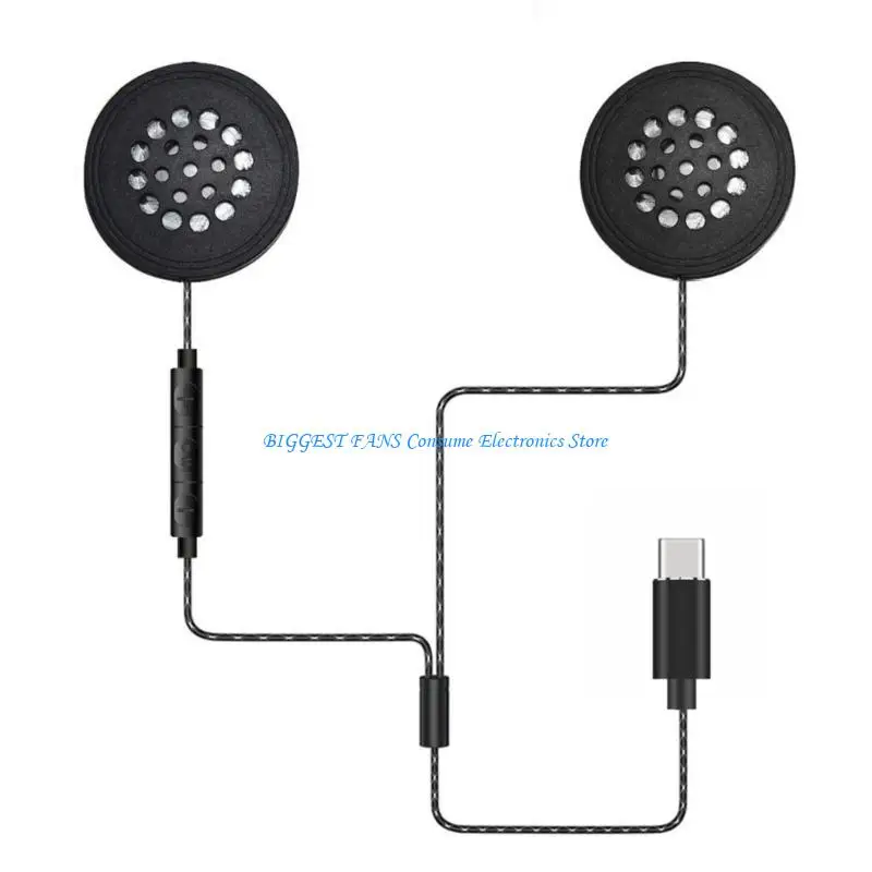 

Waterproof Bike Motorcycles helmets Headphones Inline Control USB Type C