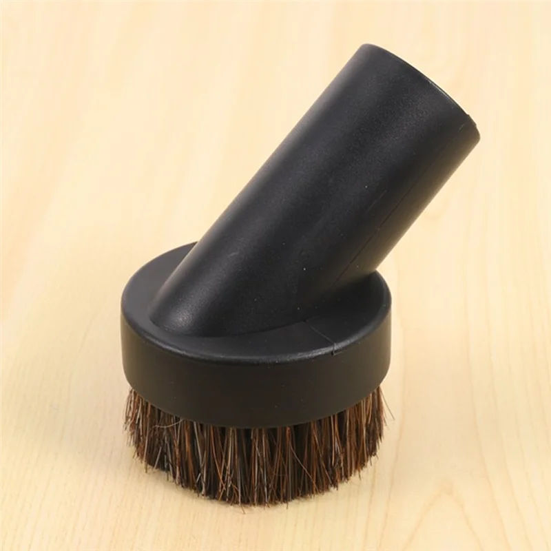 Brosse de Dépoussiérage Ronde en Poils de Crin pour Aspirateur, Outil de Remplacement pour Livres d'Angle/Piste, Diamètre Nik32 mm, 8 Pièces