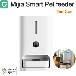 Mijia Smart Pet Feeder 2nd Gen 5L capacità schermo LED 304 ciotola in acciaio inossidabile telecomando funziona con Mihome APP Cat