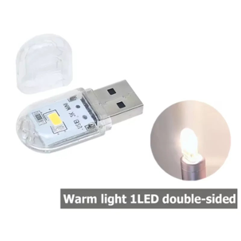 USB LED Book Lights 2-24LEDS SMD 5630 5730 LED Bulb 5V Power Input White 5000-6500K Warm White 3000-3500K USB Night light