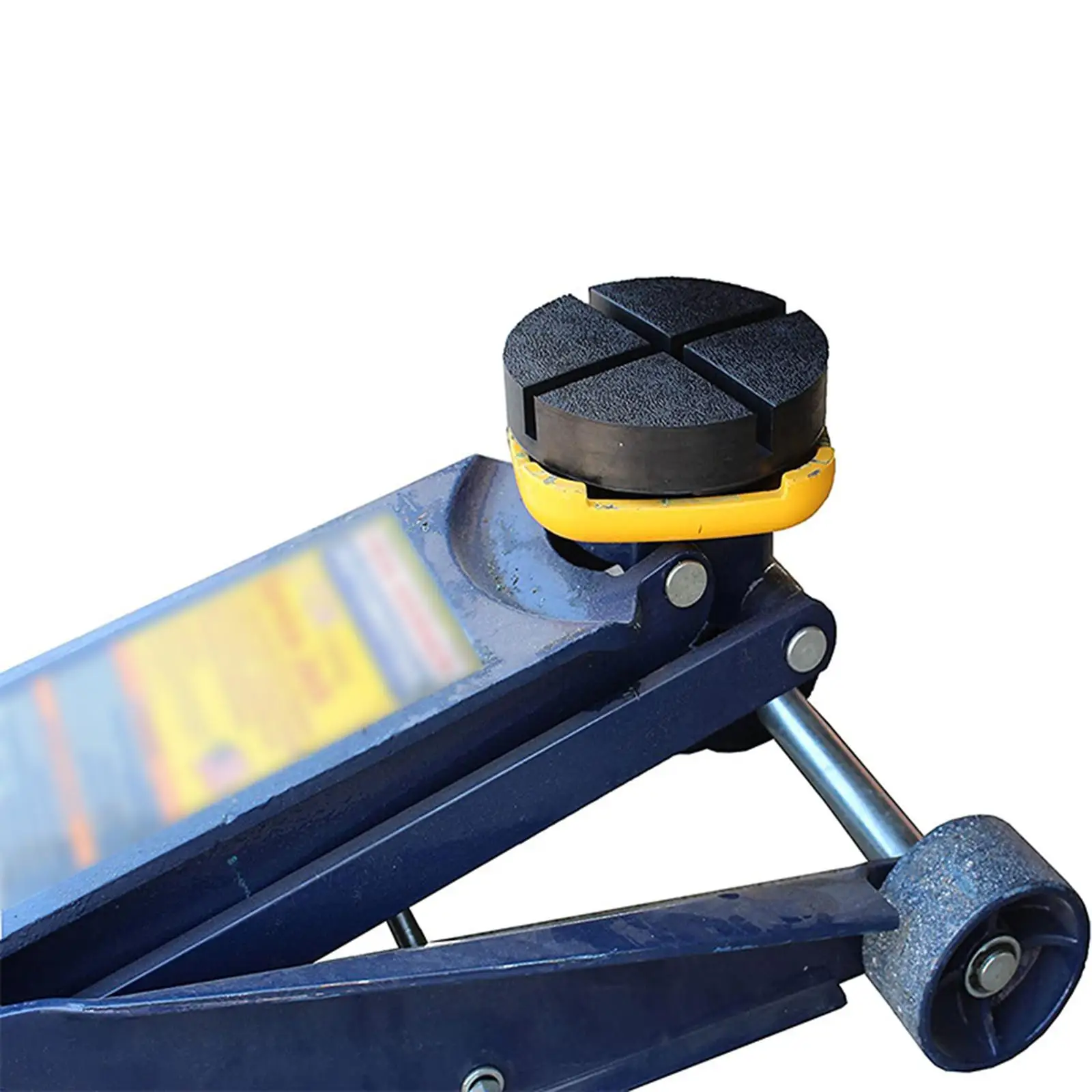 

Car Lift Jack Rubber Pad Frame Rail Protector Universal Anti Slip Portable Support Block Round Slotted Jacking Pad Repair Tools