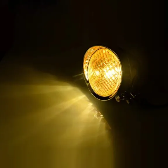 ABOK-H4 Halogen Head Light High/Low Motorcycle For Custom Softail Dyna Cruiser Bobber Hopper Sportster