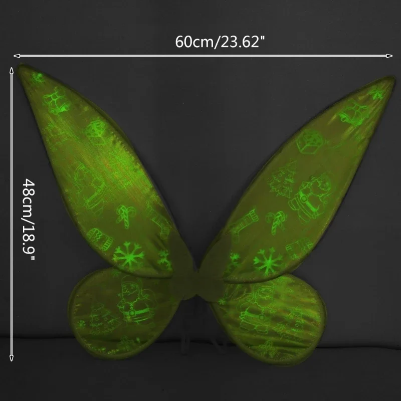 Fairy ผีเสื้อ Wing Light Up Angel Wing Fairy Wing คริสต์มาสฮาโลวีนคอสเพลย์การถ่ายภาพ Props อุปกรณ์เสริมเวที