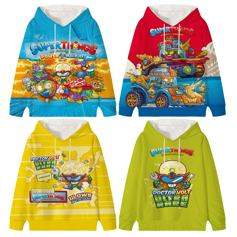 Kids Superzings Sweatshirt Super Zings Hoodie Doctor Volt Children Toddler Cartoon Clothes Girls Boys Hoody Baby Top