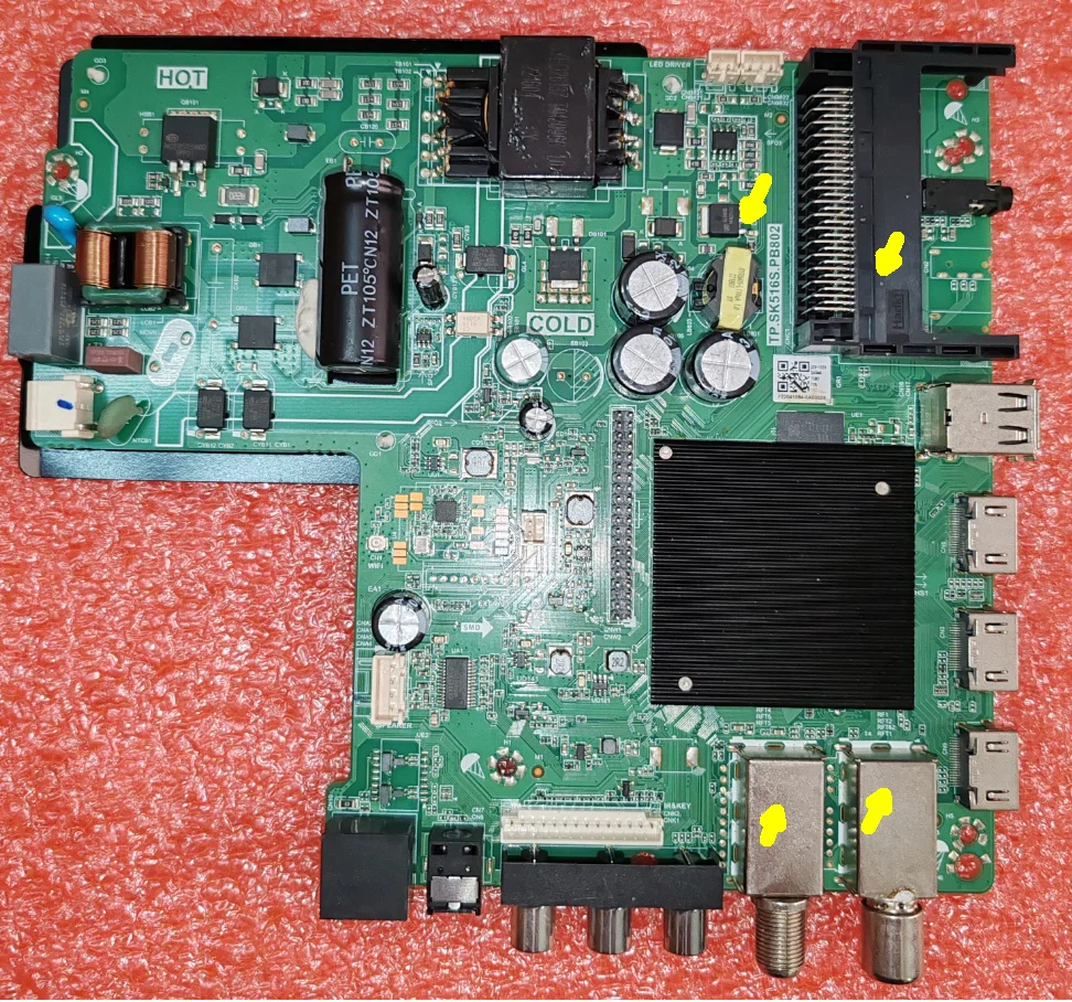 

TP.SK516S.PB802 Three in one TV motherboard WiFi network 75W 4 specifications, check photos and ship