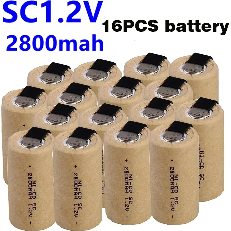 100% Nueva Batería De Níquel - Cadmio SC 2800mah 1,2v Para Destornilladores Eléctricos, Herramientas Eléctricas, Etc.