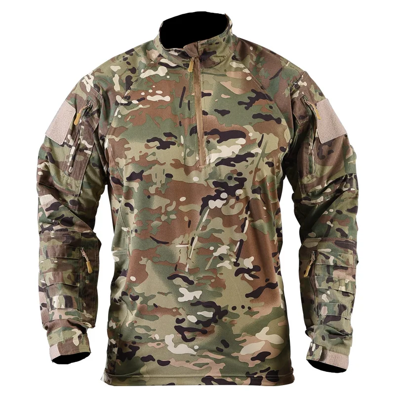 Outdoor Uniform Combat Shirt Airsoft Tactical Shirts Long Sleeve Paintball Camping Hunting Clothes Odzież męska odporna na zużycie