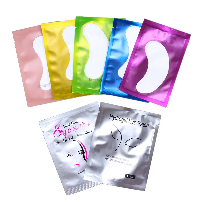 Under Eye Pads Paper Lint Free Gel Patches for Eyelash Extension False Eyelashes Eye Tips Sticker Eye Lash Tools 100 Bags