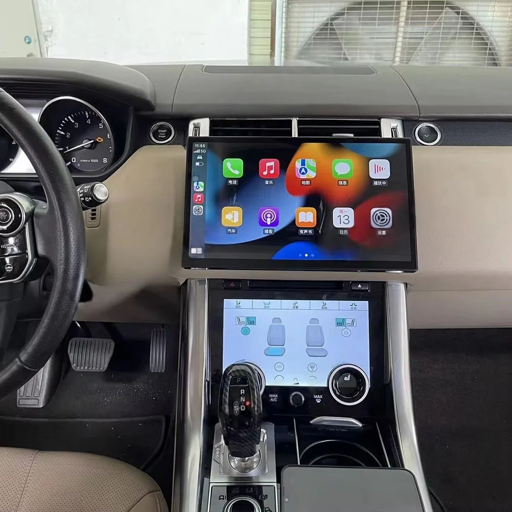 13.3-inch Android 14 For Range Rover Vogue L405 2010-2013 Multimedia Player Radio Carplay auto retains the original feature menu