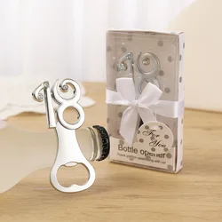 10PCS 18th Design Silver Bottle Opener Birthday Anniversary Gift Digital 18 Metal Beer Openers Party Giveaway Gift For Guest
