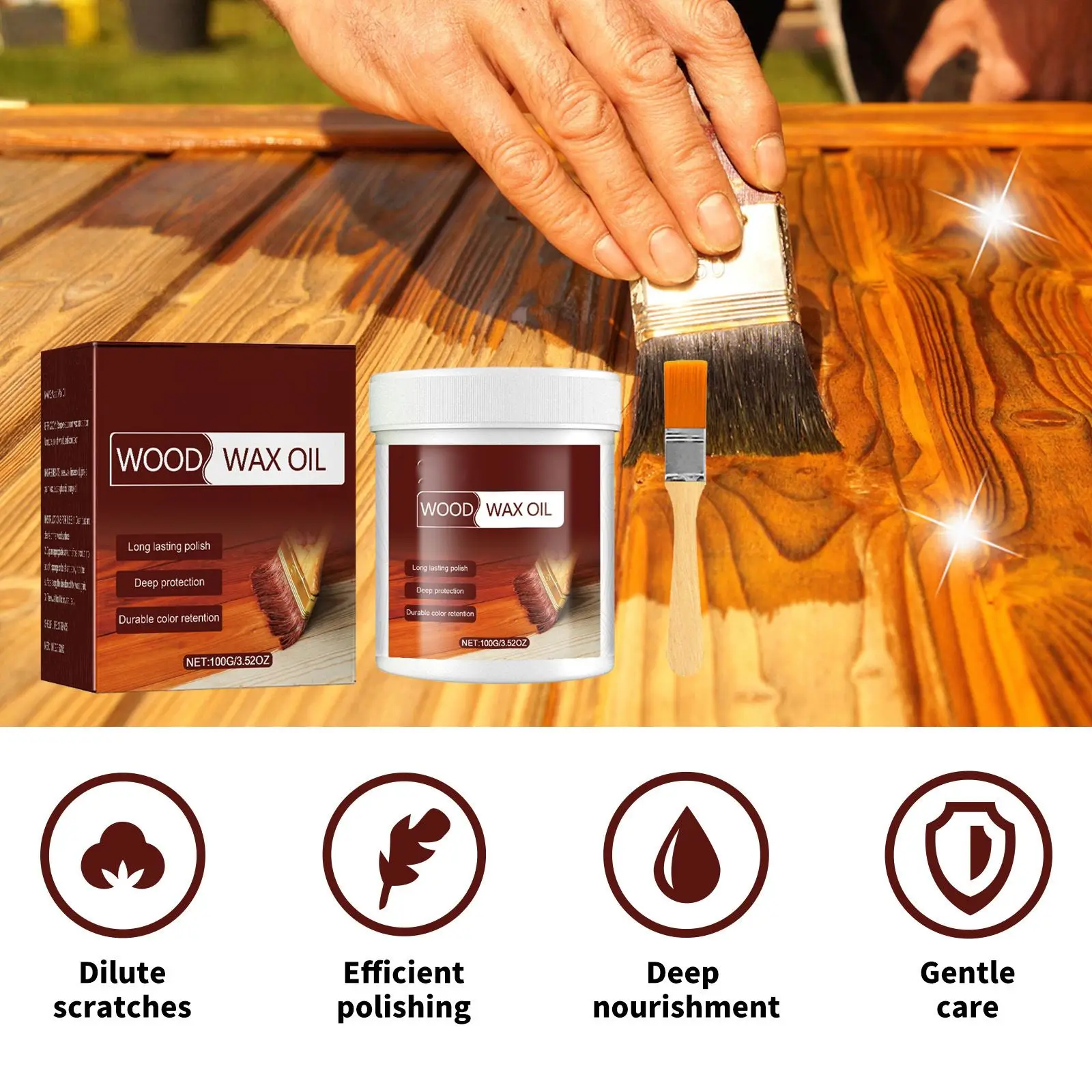 Wood Furniture Floor Polishing Agent Maintenance Floor Corrosion Prevention Floor Cleaning Care Oil Scratches Repair Renovation