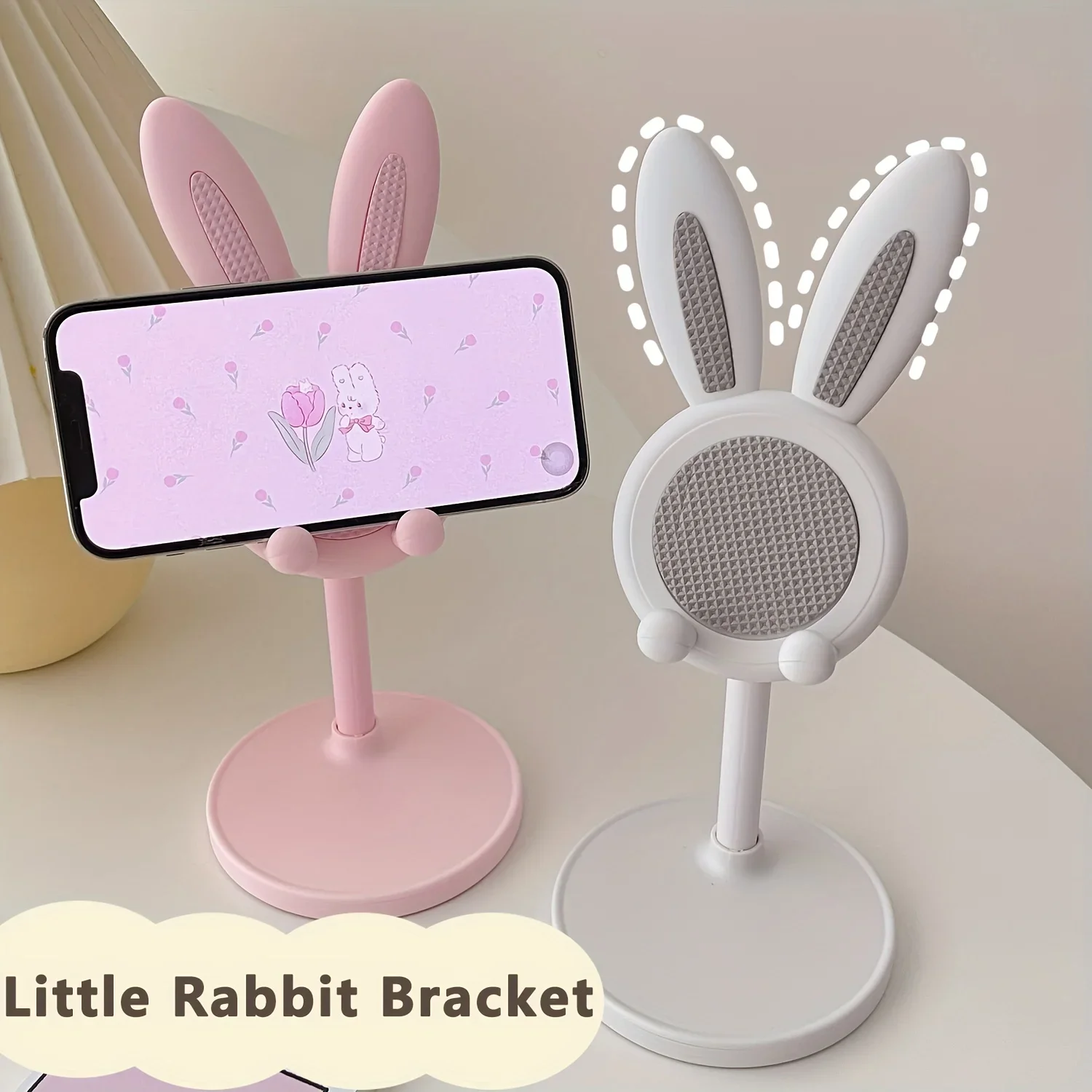 Cute Cartoon Bunny Tablet Popular  Mobile Phone Desktop StandUniversal Stand Adjustable Telescopic Lifting Lazy Person Stand