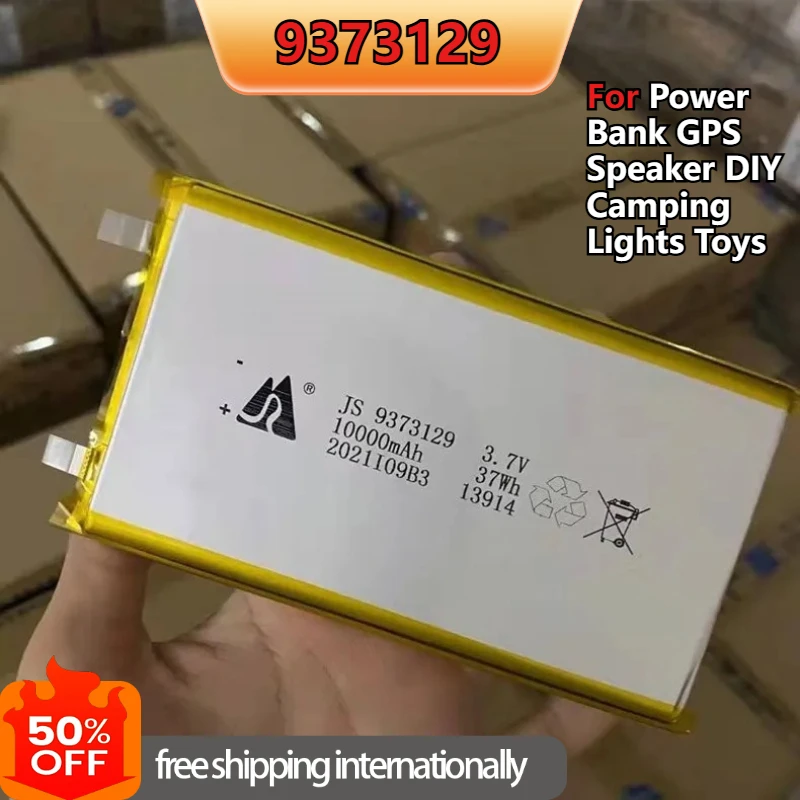 1-10Pcs 10000mAh Lithium Polymer Battery Rechargeable For Power Bank GPS Speaker DIY Camping Lights Toys