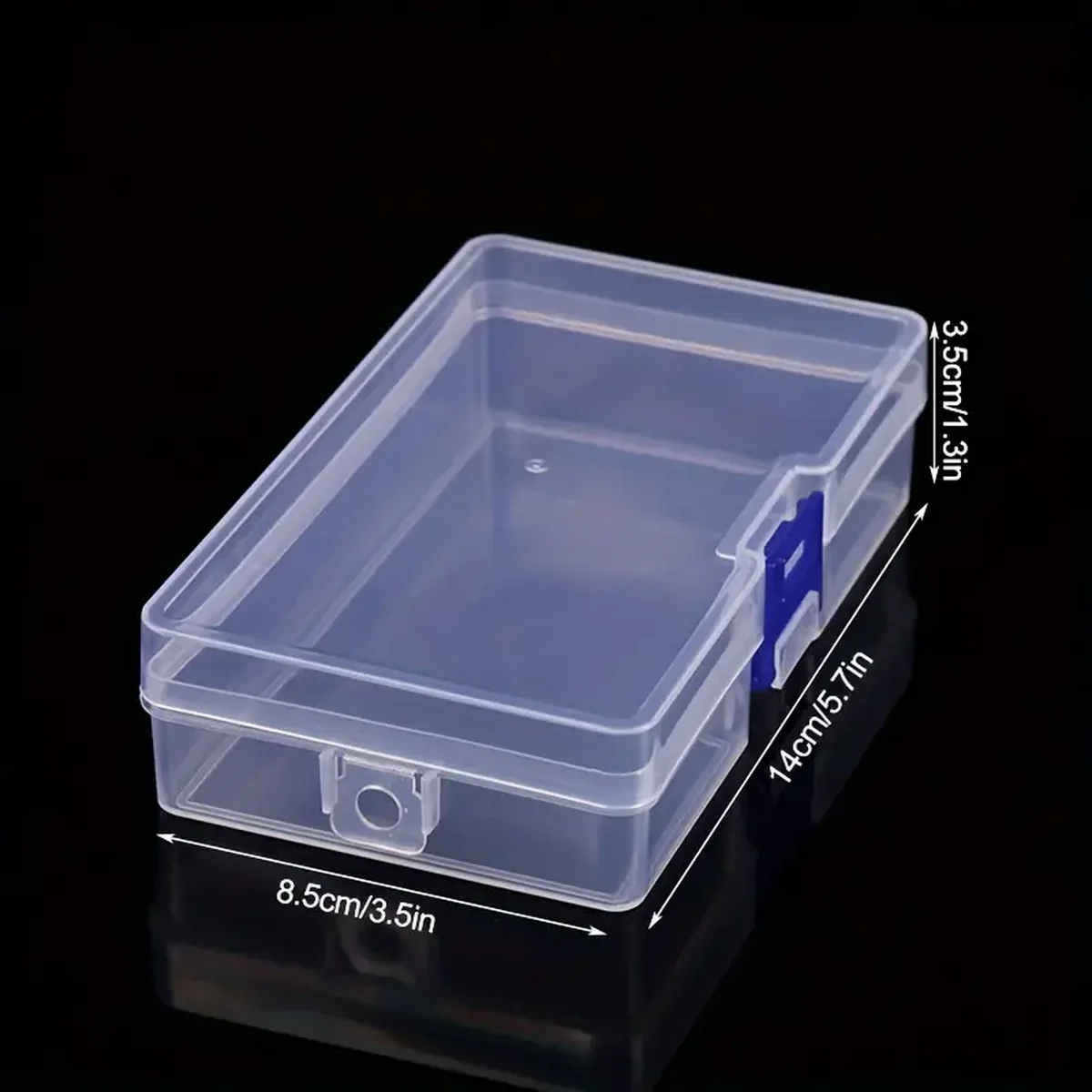 Rectangular Transparent Lockable Plastic Storage Box PP Packaging Parts Box Stationery Organizer with Lid for Office & School