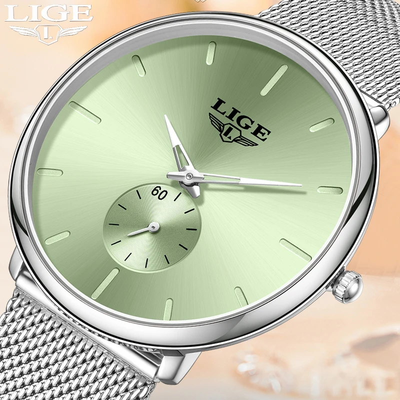 

LIGE Fashion Top Brand Luxury Women's Watches Elegant Bracelet Watch Gift For Women Simple Sports Waterproof Quartz Watch Femme