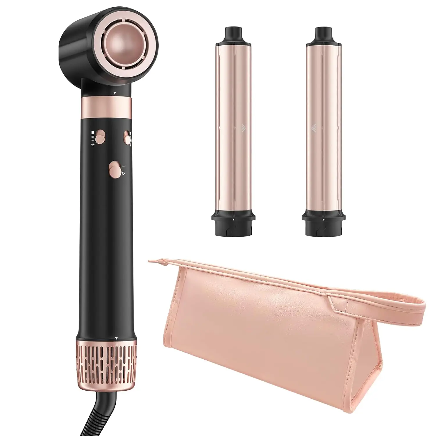 

3-in-1 Dual Voltage Hot Hair Styler with High-Speed Dryer, Air Styler, Travel Case - Fast Drying for Women