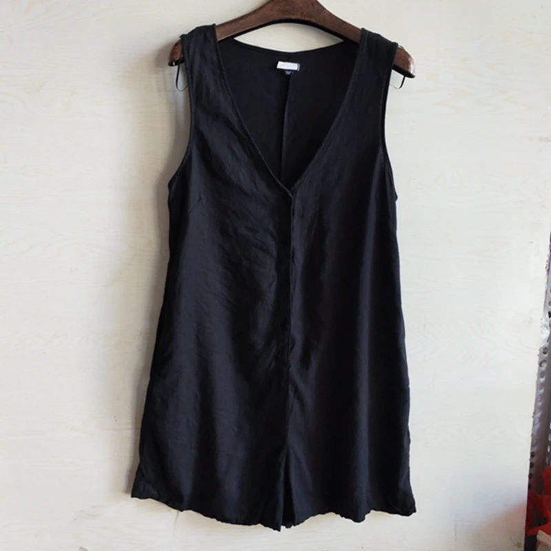 Casual Lin Rer Letnie Cienkie Spodnie z Dekoltem w Serek, Wyszczuplające, Luźne, Uniwersalne, z Średnim Stanem