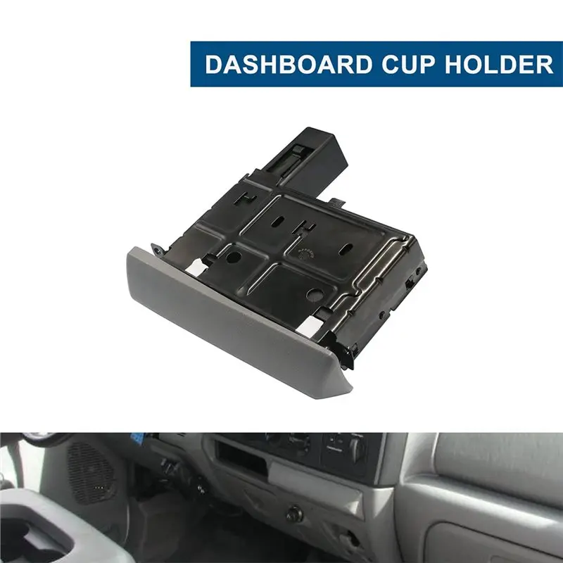 Insert W/Ashtray Dash Cup Holder For Ford F250 F350 F450 F550 Super Duty Truck 2005-2007 5C3Z-2504810-AAD In Gray-L94A