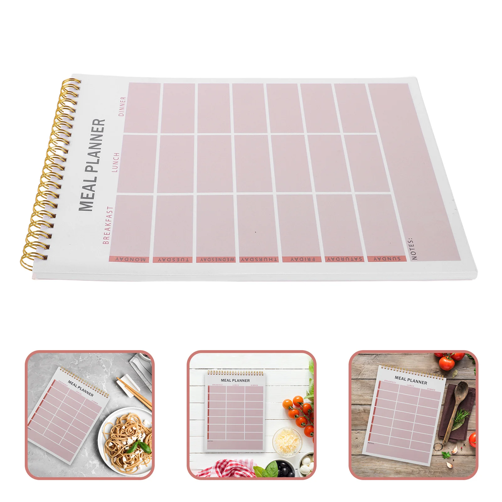 

Weekly Meal Planner Notebook for Food Diary Grocery List Tracking Daily Schedule Planning Fitness Journal Kitchen Home