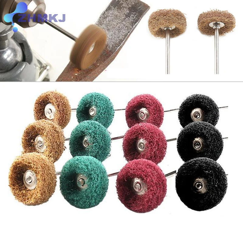 

Mini Brush Nylon Abrasive Brush Sanding Head Polishing Wheel Dremel Rotary Hand Tool Metal rust removal polishing