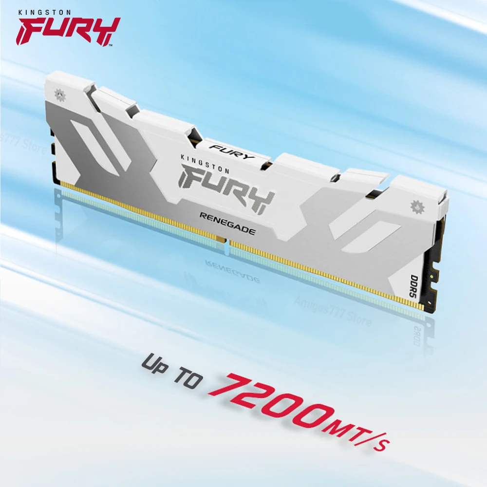 White DDR5 Memory Kingston Fury Renegade 6000 6400 6800 7200MHz 16GB 32GB Desktop AMD X670 B650 Motherboard Ram 288Pin CL32 New