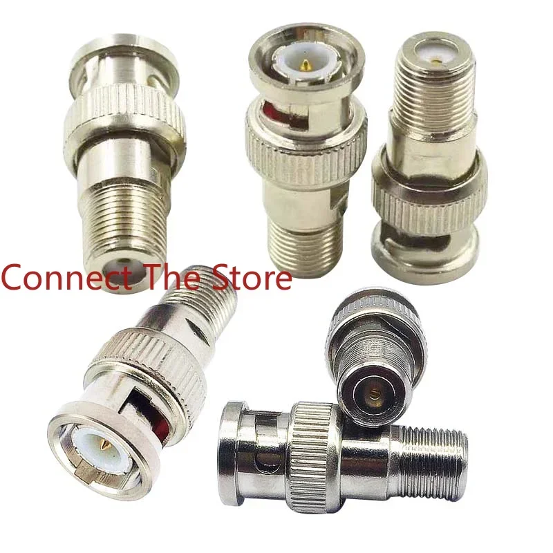 6PCS BNCQ9 Revolution F emale     Connector  Male Video Adapter Monitoring  Head