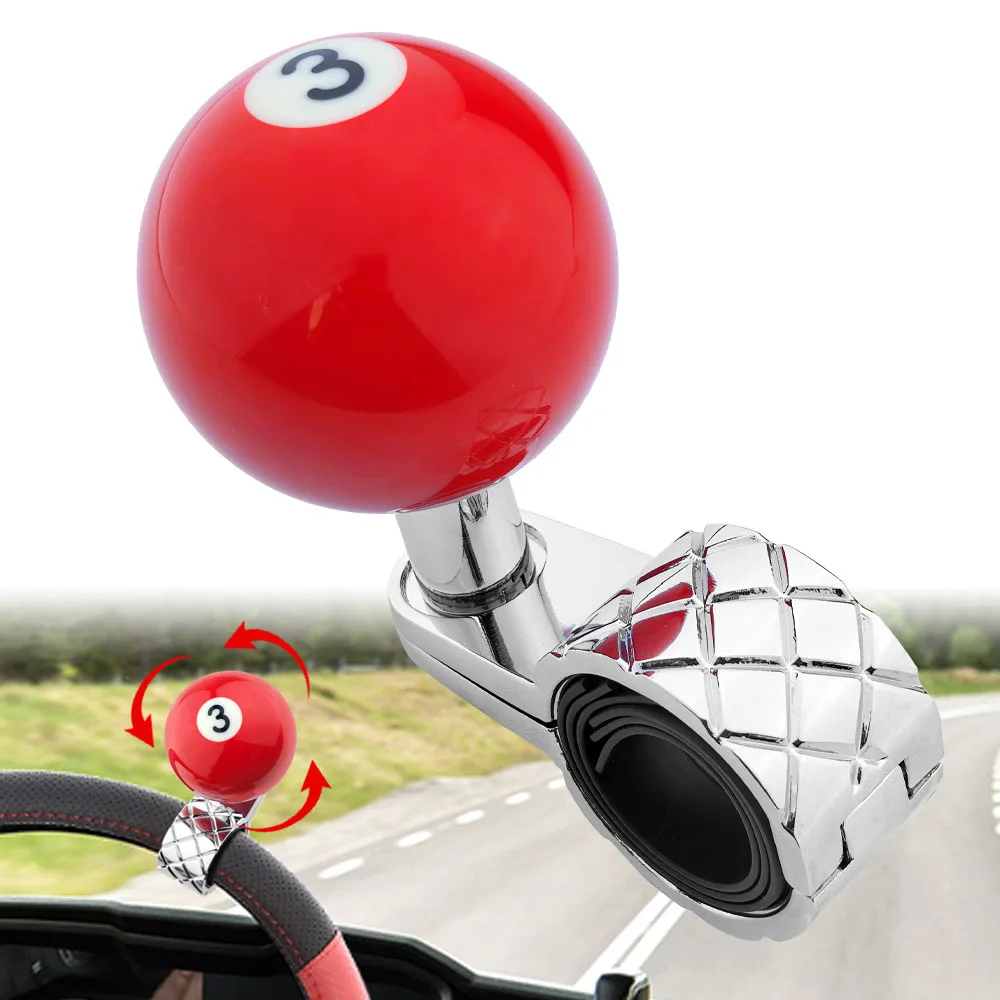 Car Modification Steering Wheel Power Ball Universal Assister Spinner Knob Ball  Aid Booster Handle Booster Spinner Knob