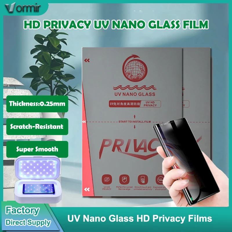 Vormir HD Privacy UV Nano Glass Screen Protector for Cutting