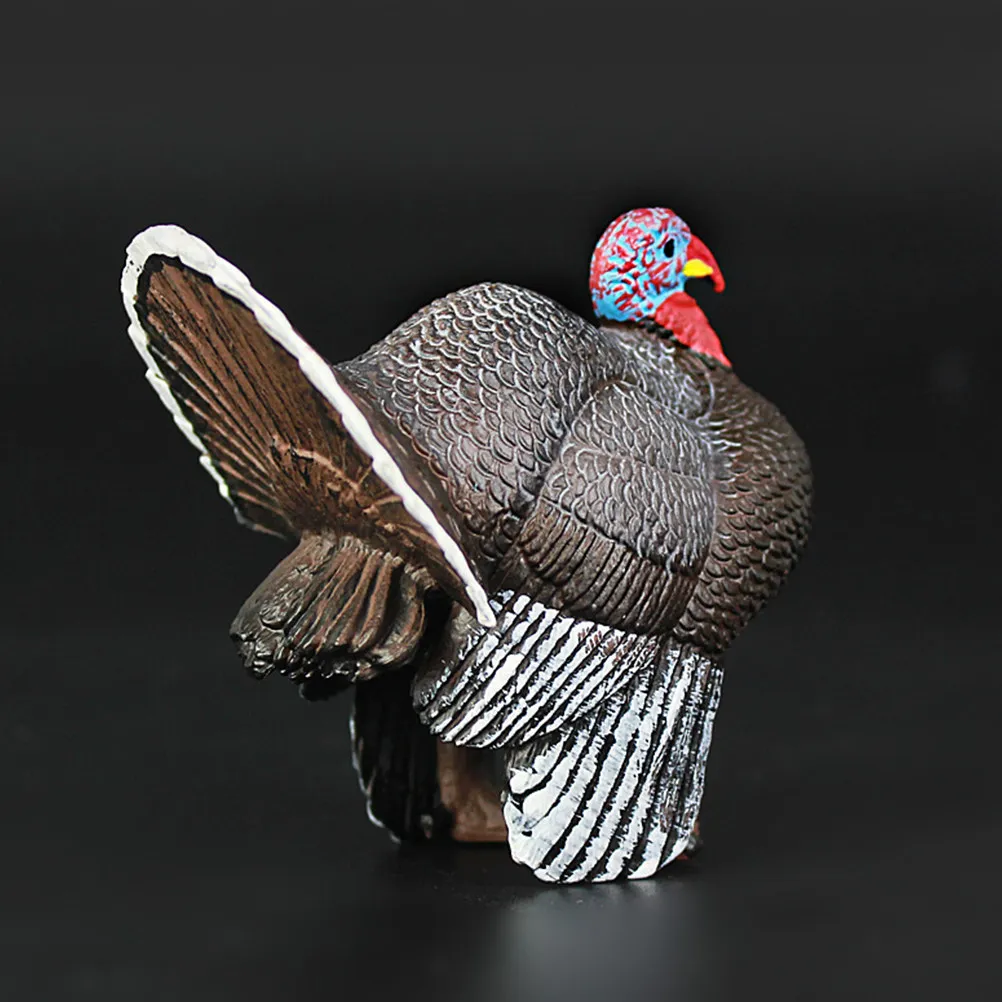 Realistic Simulation Turkey Miniature Decor Lightweight Eco-Friendly Wildlife Animal Ornament Home Office Desk Decoration Gift