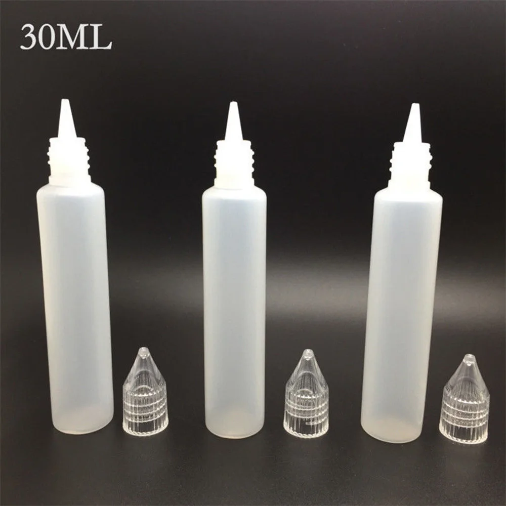 30ml Versatile Dropper Bottles Plastic Transparent Needle Tip Dropper Bottles Diy E-Liquid Bottles Leak-Proof Oil-Filled Bottle