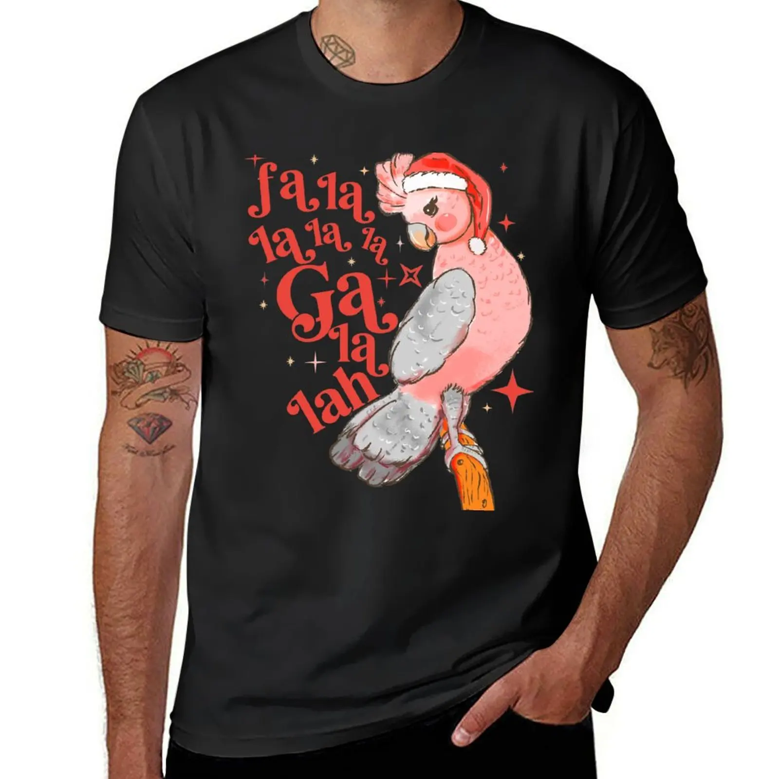 Australian Funny Christmas Holidays Cute Galah Bird Falala T-Shirt plus size tops aesthetic clothes mens t shirts