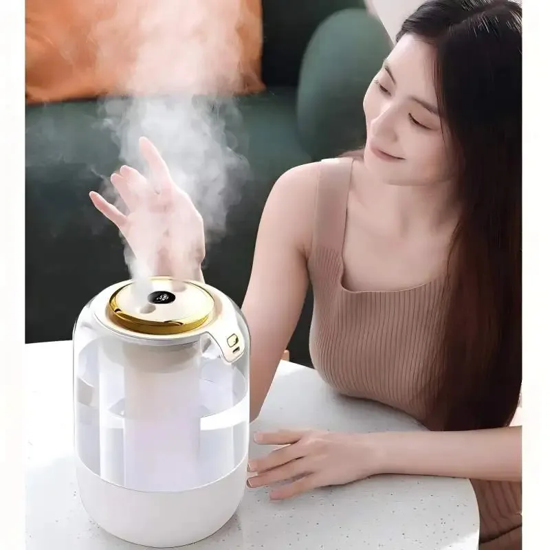 Nuovo Umidificatore d'Aria a Nebbia Fredda Silenzioso da 5L con Ultrasuoni per Casa, Neonati, Asili Nido e Donne in Gravidanza - Modello 2025