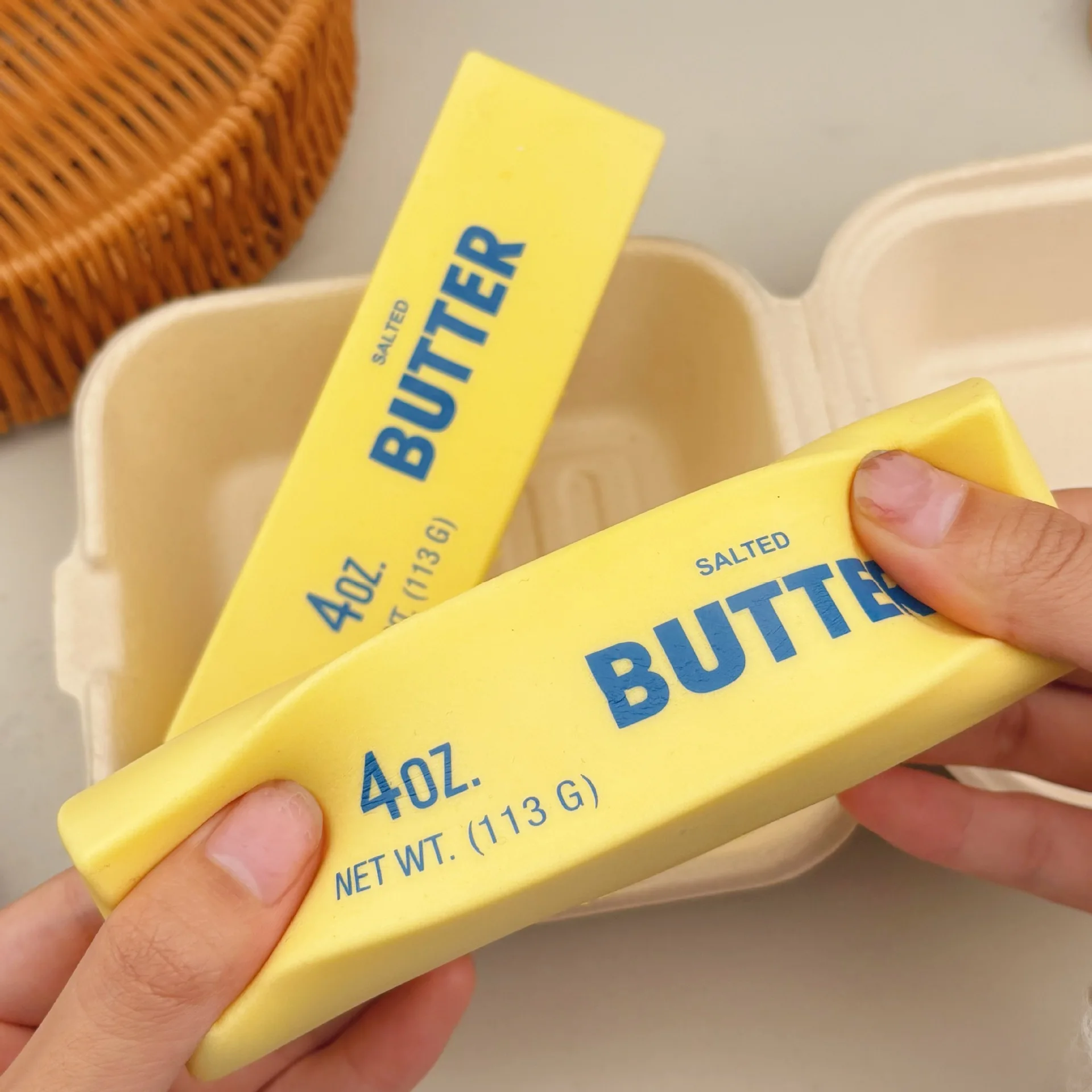 Antistress Butter Stick Fidget Toys Squishy Elastic Cheese Funny Decompression Stress Anxiety Relief Game Squeeze Prank Toy Gift